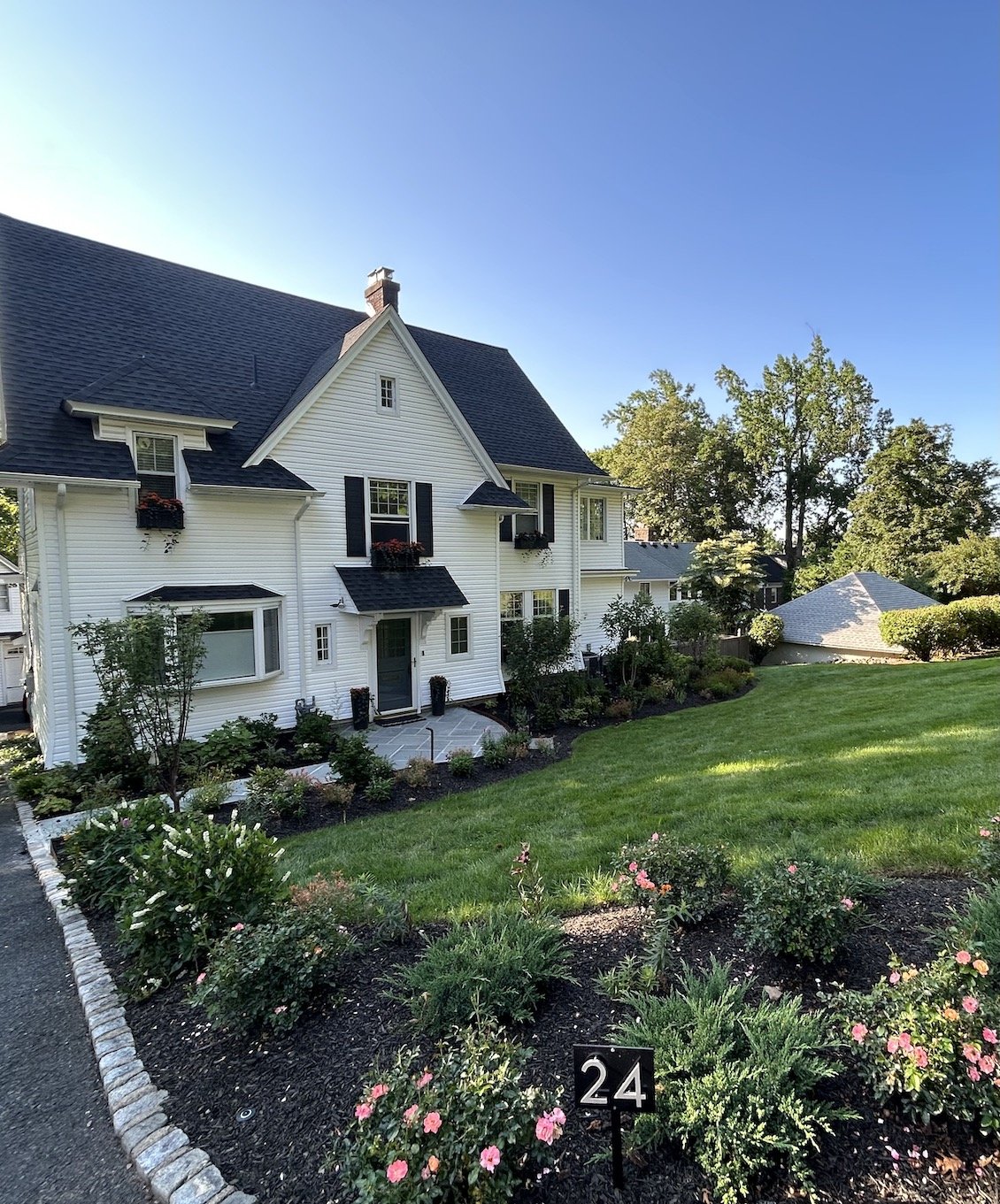 Landscape design for home in NJ including front walkway and native plantings.jpg